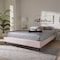 Baxton Studio Volden Pink Velvet Upholstered Full Size Wood Platform Bed Frame 155-9468 - alternate 6